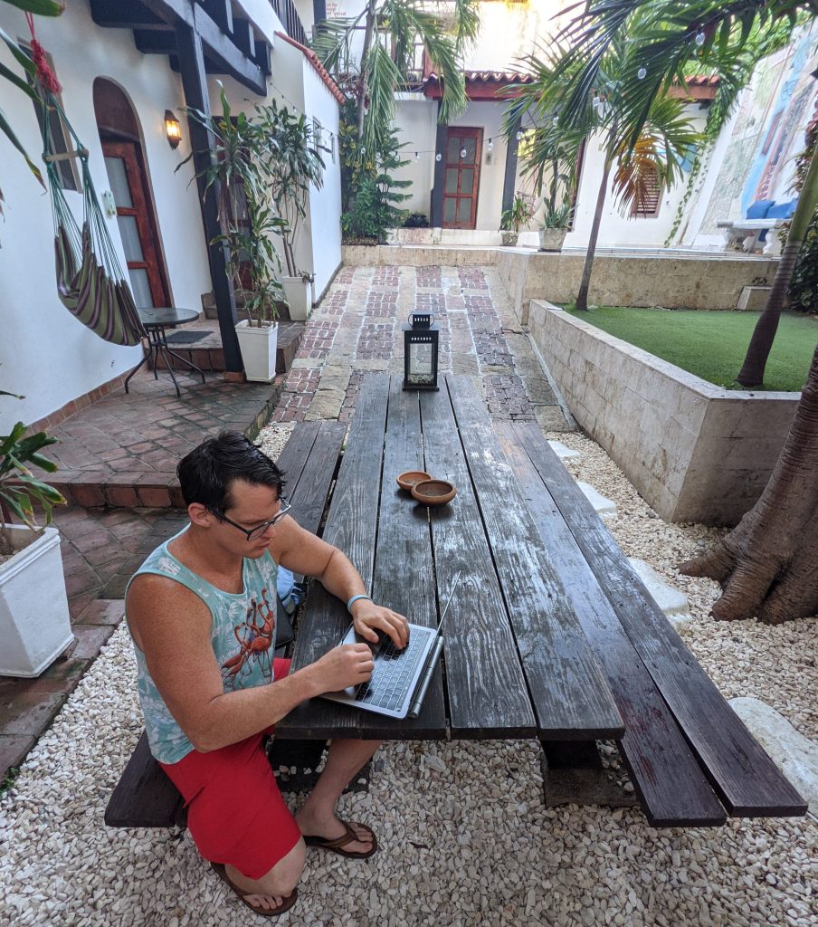 Digital nomad working in santo domingo dominican republic