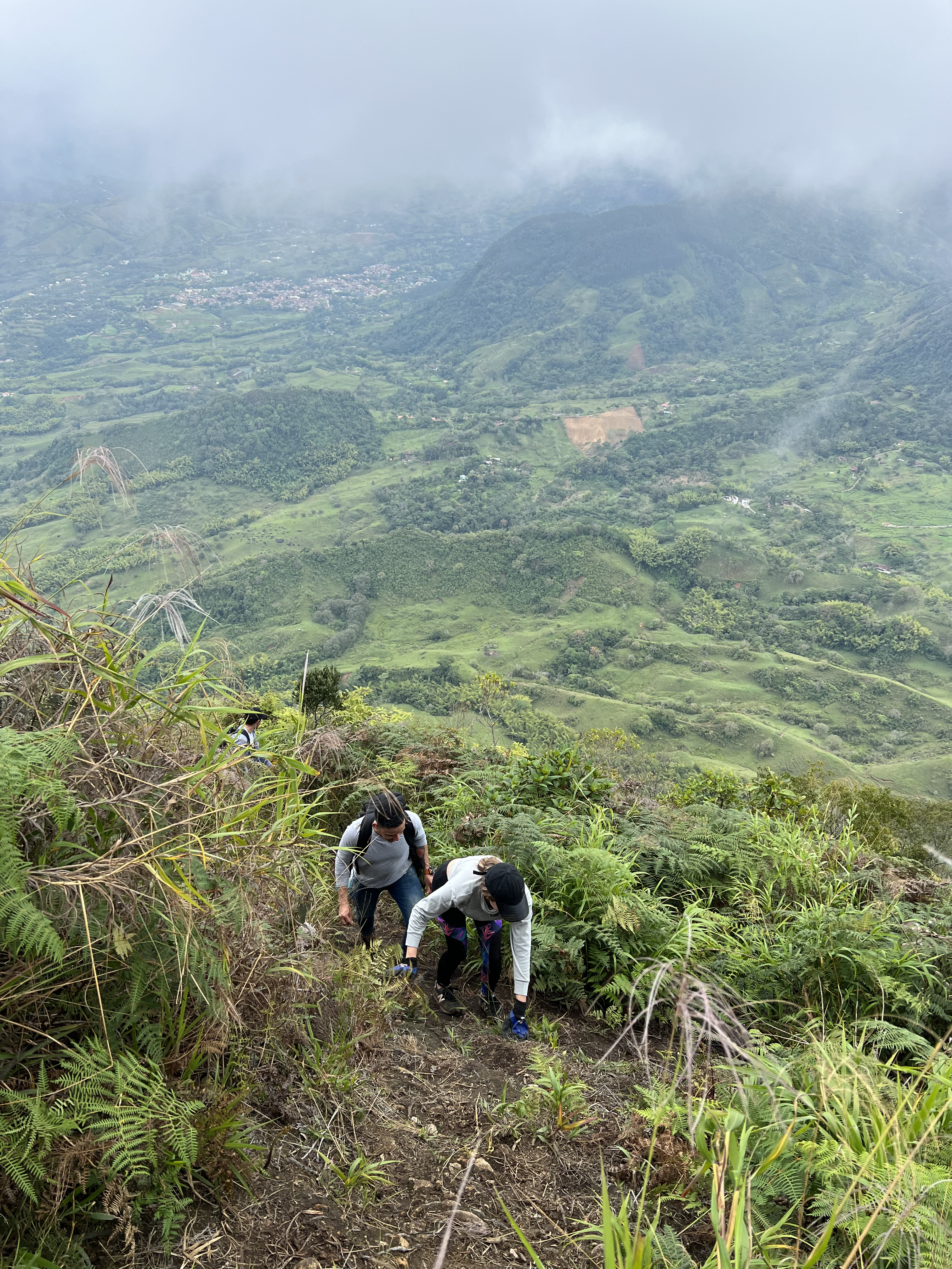 A picture of how steep Cerro Tussa Colombia is